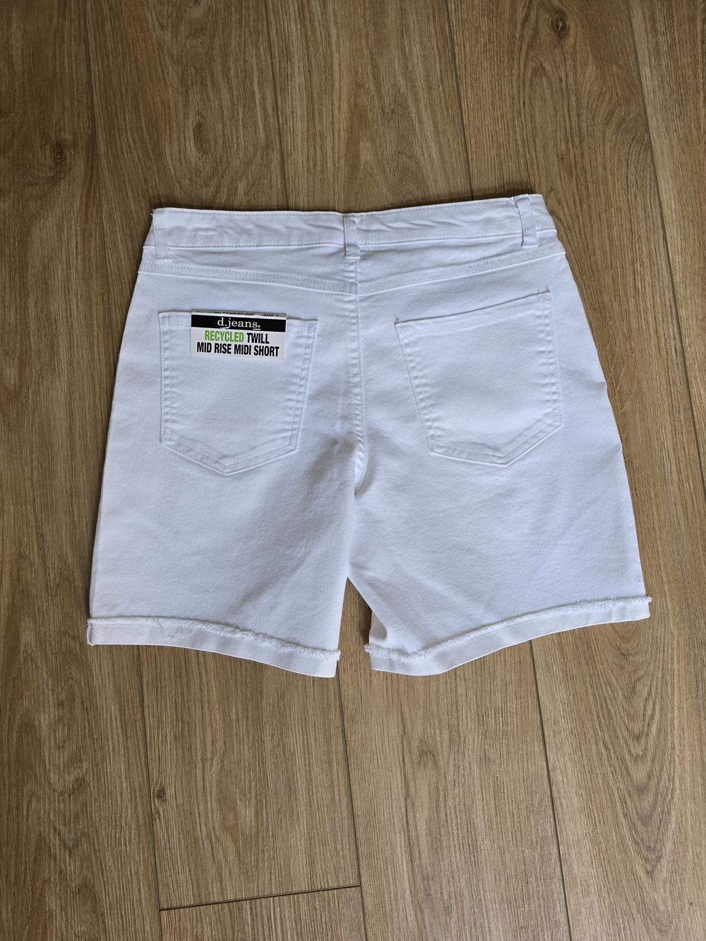 d. jeans White Mid-Rise Denim Shorts - Picture 6 of 8